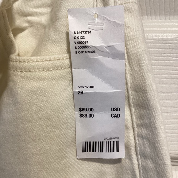 NWT BDG by Urban Outfitters Ivory A-Wide High-Waisted Jeans, Size 26 - Picture 6 of 16